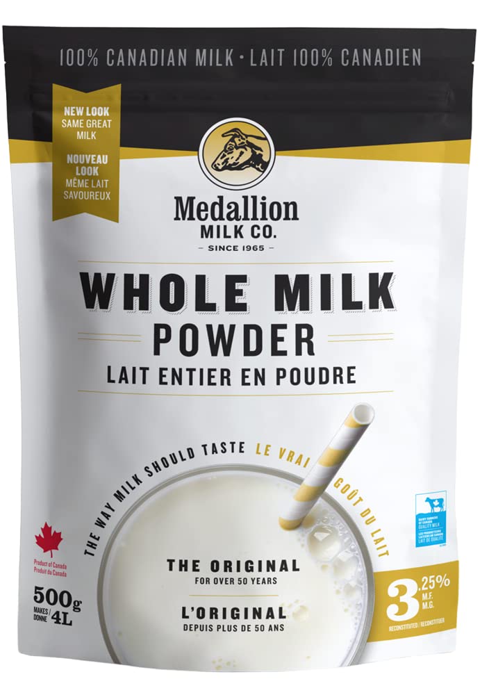 Canadian ORTCI Medallion Brand Whole Milk Powder 500g - Antibiotic-Free Dairy Powder, No rbST or rBGH - Espot.com.au
