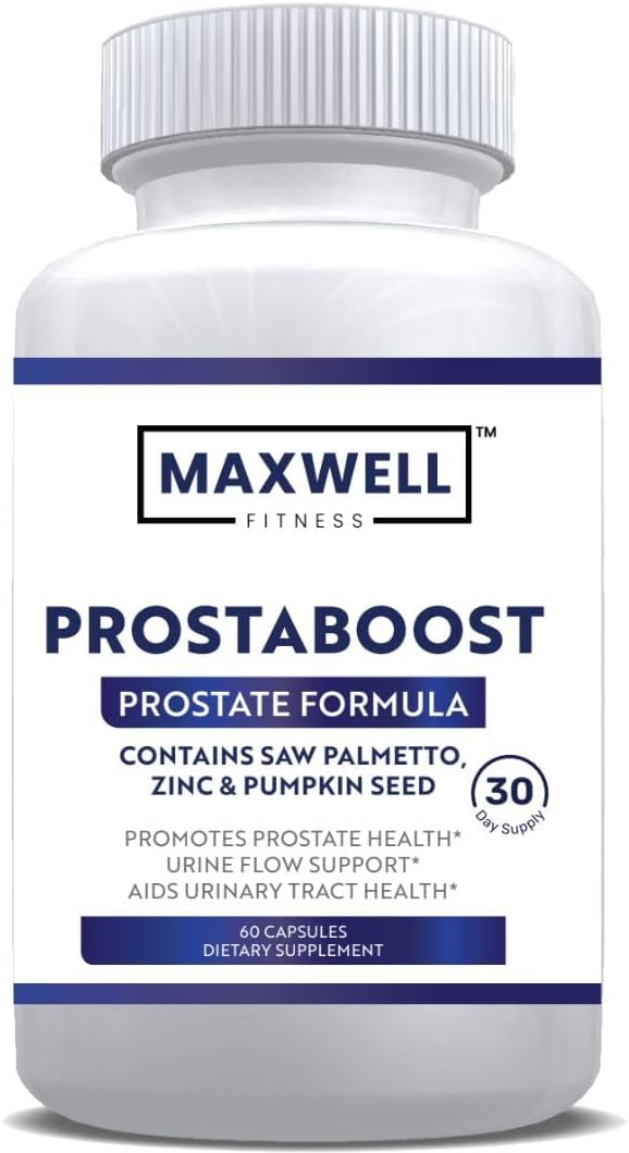 MAXWELL FITNESS PureProsta Boost Prostate Support Supplement - Saw Palmetto, Zinc, Pumpkin Seed Blend - Promotes Prostate Health, Urine Flow, Urinary Tract - 60 Capsules - Espot.com.au