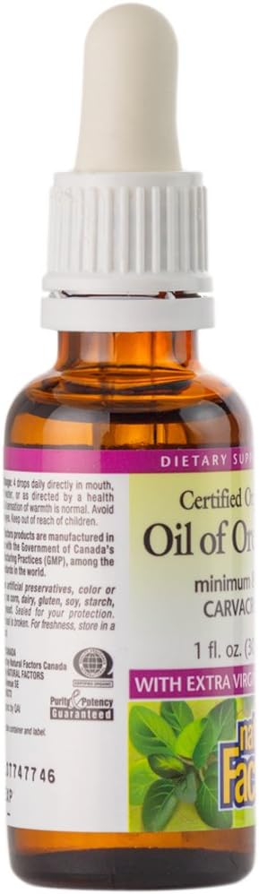 Certified Organic Oil of Oregano for Healthy Immunity and Cholesterol - 187 Servings, 1 oz - Espot.com.au