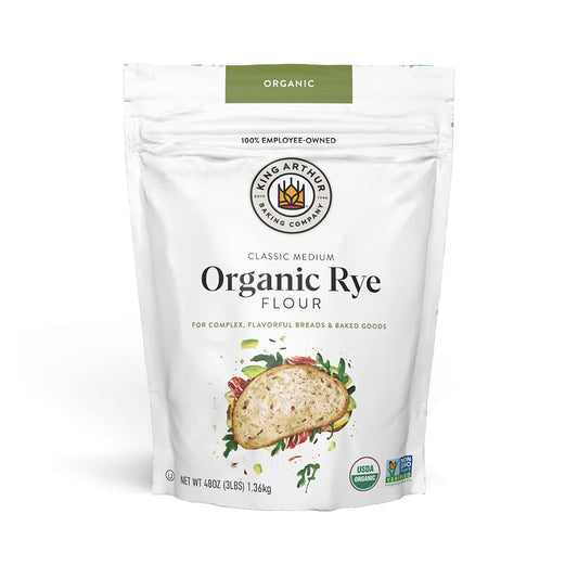 King Arthur Baking Organic Medium Rye Flour - 3 lbs | US Grown & Milled | Non-GMO | Robust Flavor for Breads, Cookies & More - Espot.com.au