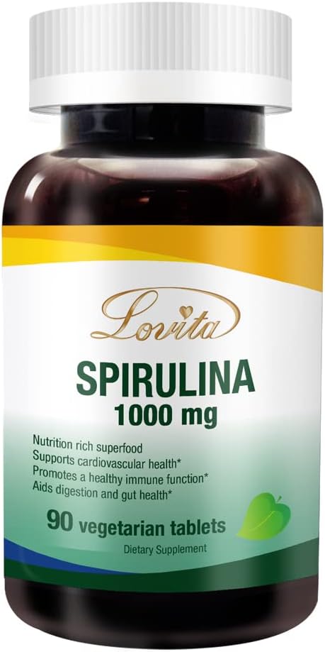 Organic Spirulina Tablets - 1000mg, Vegan Multivitamin Superfood - 90 Tablets - Espot.com.au