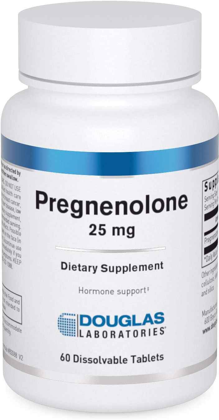 Douglas Laboratories Pregnenolone 25 mg Tablets - Supports Pancreas, Cortisol, and Liver Function - Non-GMO Supplement - 60 Count
