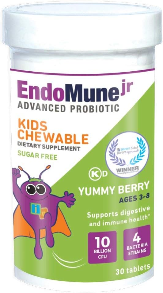 physician-formulated-kids-probiotic-with-prebiotic-10-billion-cfus-4-bacterial-strains-and-fos-chewable-tablets-endomune-jr-advanced-1