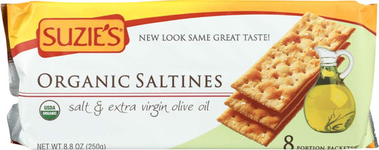 Organic Saltines Crackers with Extra Virgin Olive Oil - Healthy Gourmet Snack for Adults & Kids - 3 Pack, 8.8oz Each - Espot.com.au