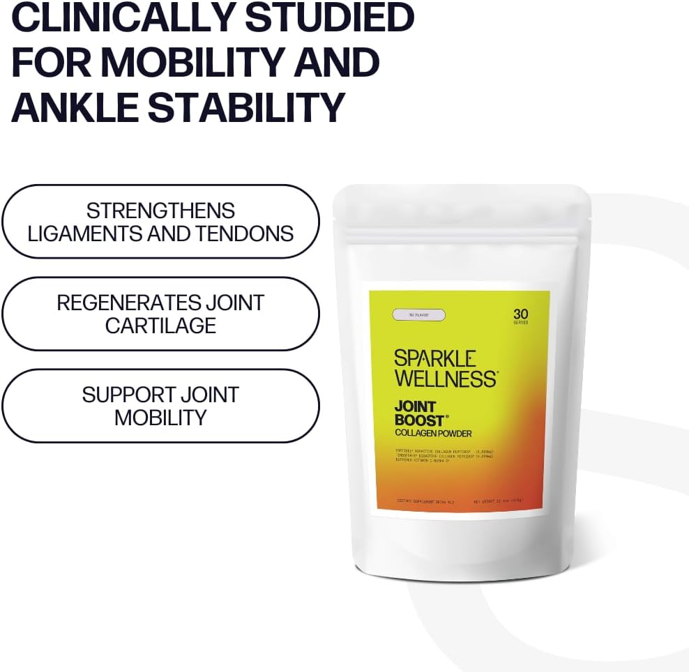 Joint Mobility Support Collagen Powder Supplement with FORTIGEL & TENDOFORTE Peptides - Sparkle Wellness Joint Boost (No Flavor) [30 Servings] - Espot.com.au
