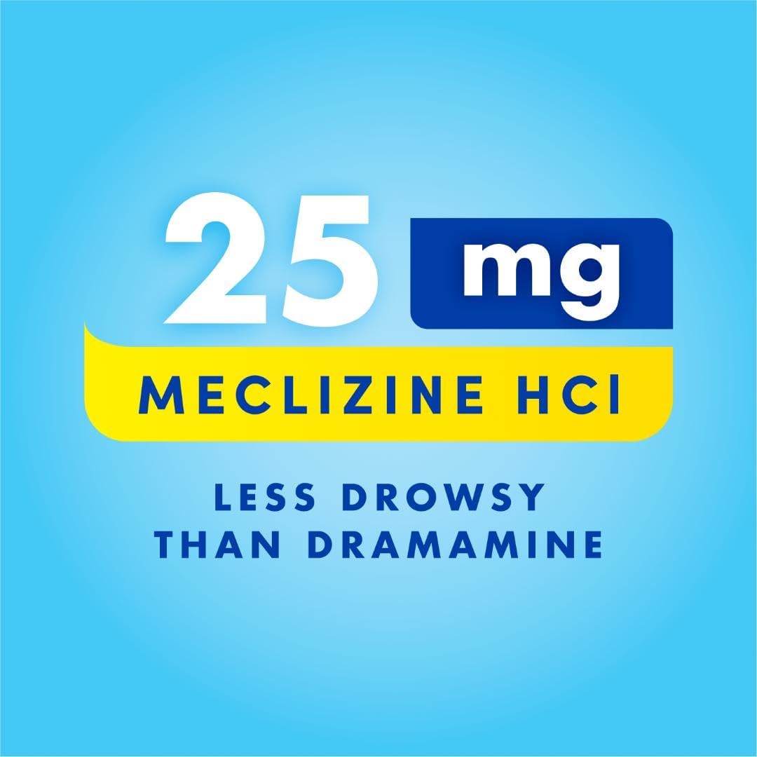 non-drowsy-meclizine-hci-25mg-chewable-tablets-for-motion-sickness-relief---travel-sized-16ct-pack-for-sea-sickness-car-sickness-nausea-vomiting---raspberry-flavor-4