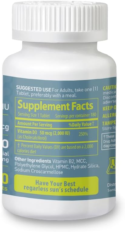 naturion-vitamin-d3-2000iu-50-mcg-mini-tablets---6-month-supply-for-immune-support-muscle-bone-health---non-gmo-gluten-free-with-vitamin-b2---180-count-2