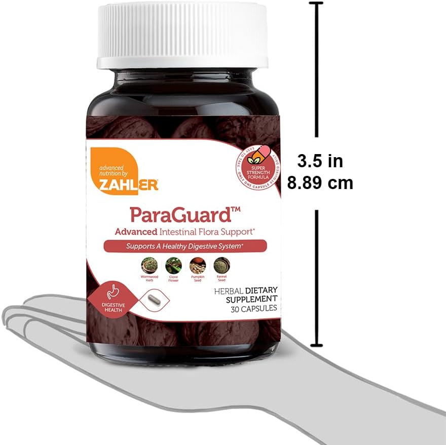 Zahler ParaGuard Capsules - Gut Health Supplement with Wormwood, Garlic, Pumpkin Seed, Clove - Natural Support for Humans - Certified Kosher - 30 Count - Espot.com.au