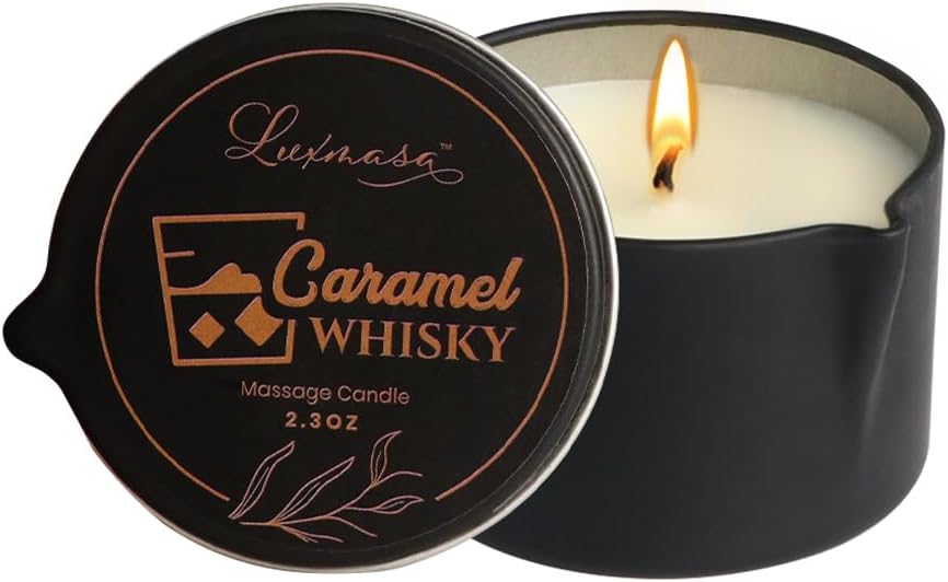 Luxurious Soybean Wax Candle with Caramel Whisky Scent for Stress Relief and Skin Moisturizing - Perfect for Romantic SPA at Home - 2.35 OZ - Espot.com.au