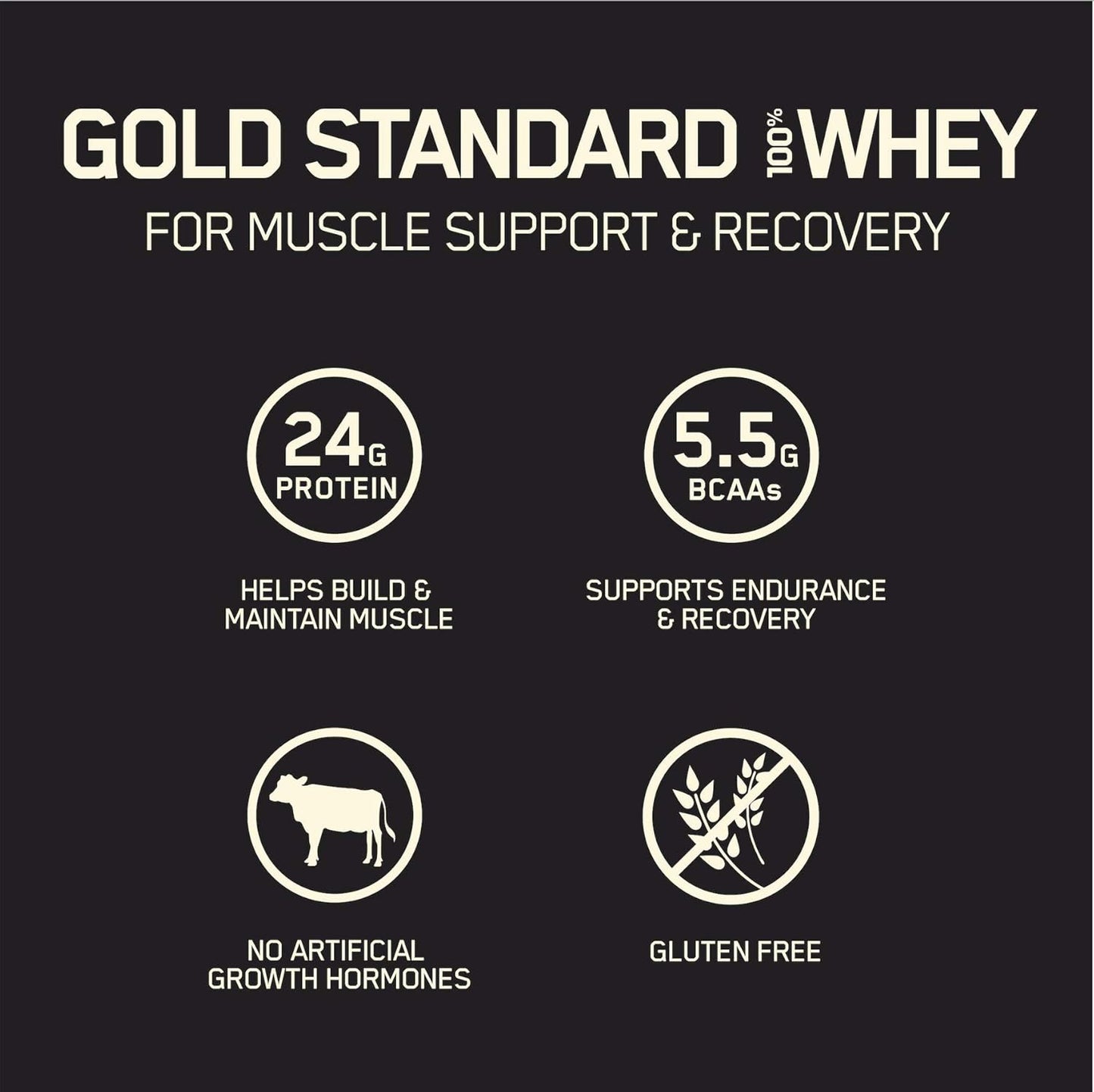 5lb Optimum Nutrition Gold Standard 100% Whey Protein Powder - French Vanilla Creme