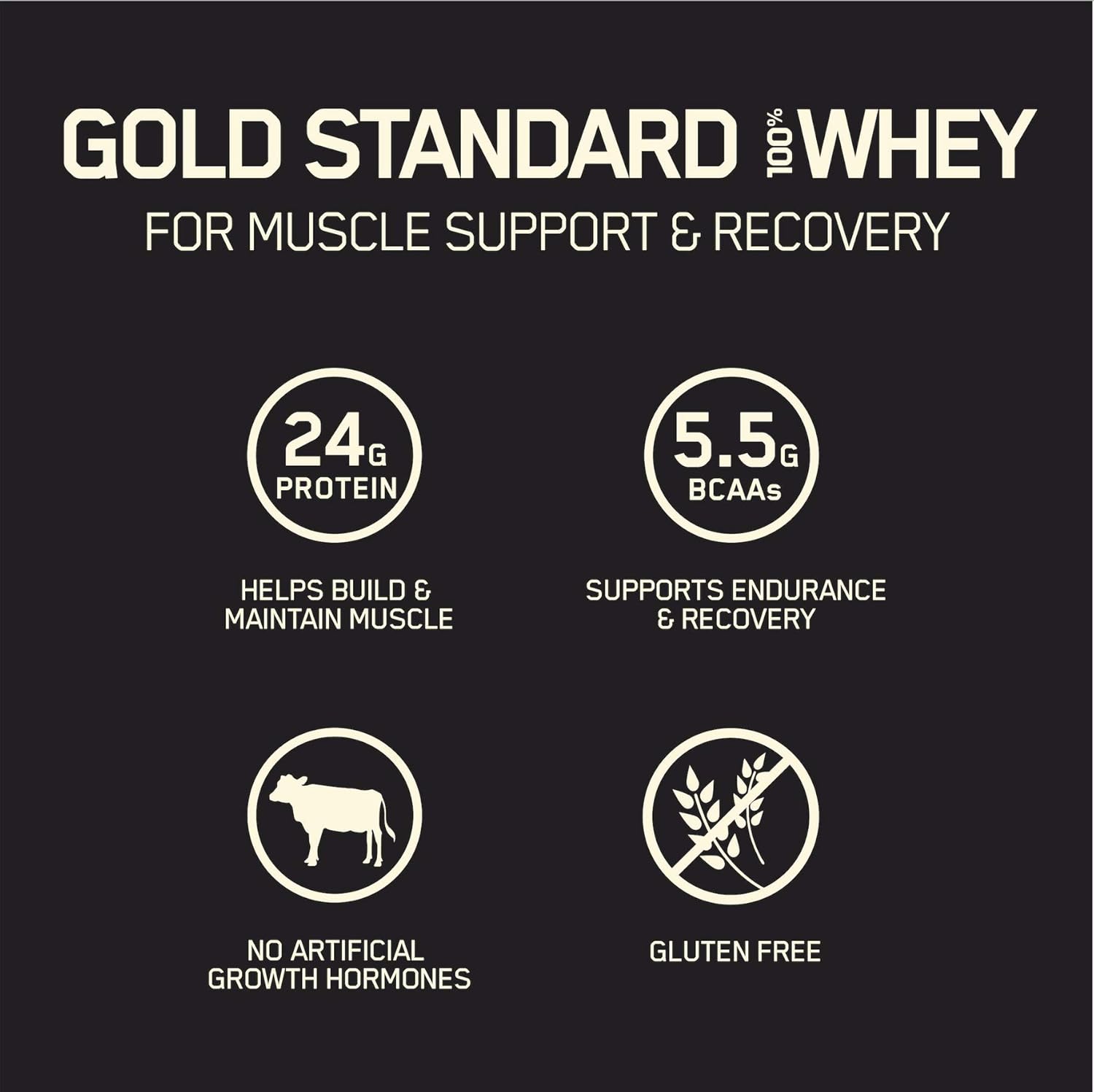 5lb Optimum Nutrition Gold Standard 100% Whey Protein Powder - French Vanilla Creme