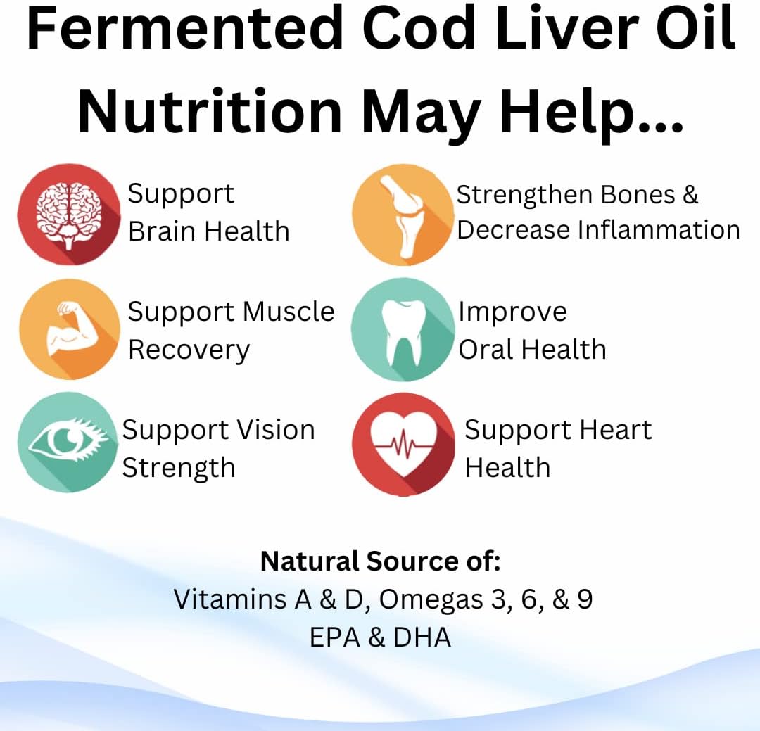 6 fl oz Green Pasture Fermented Cod Liver Oil Liquid with Vitamin A, D, Omega 3, 6, 9 - Cinnamon Flavor