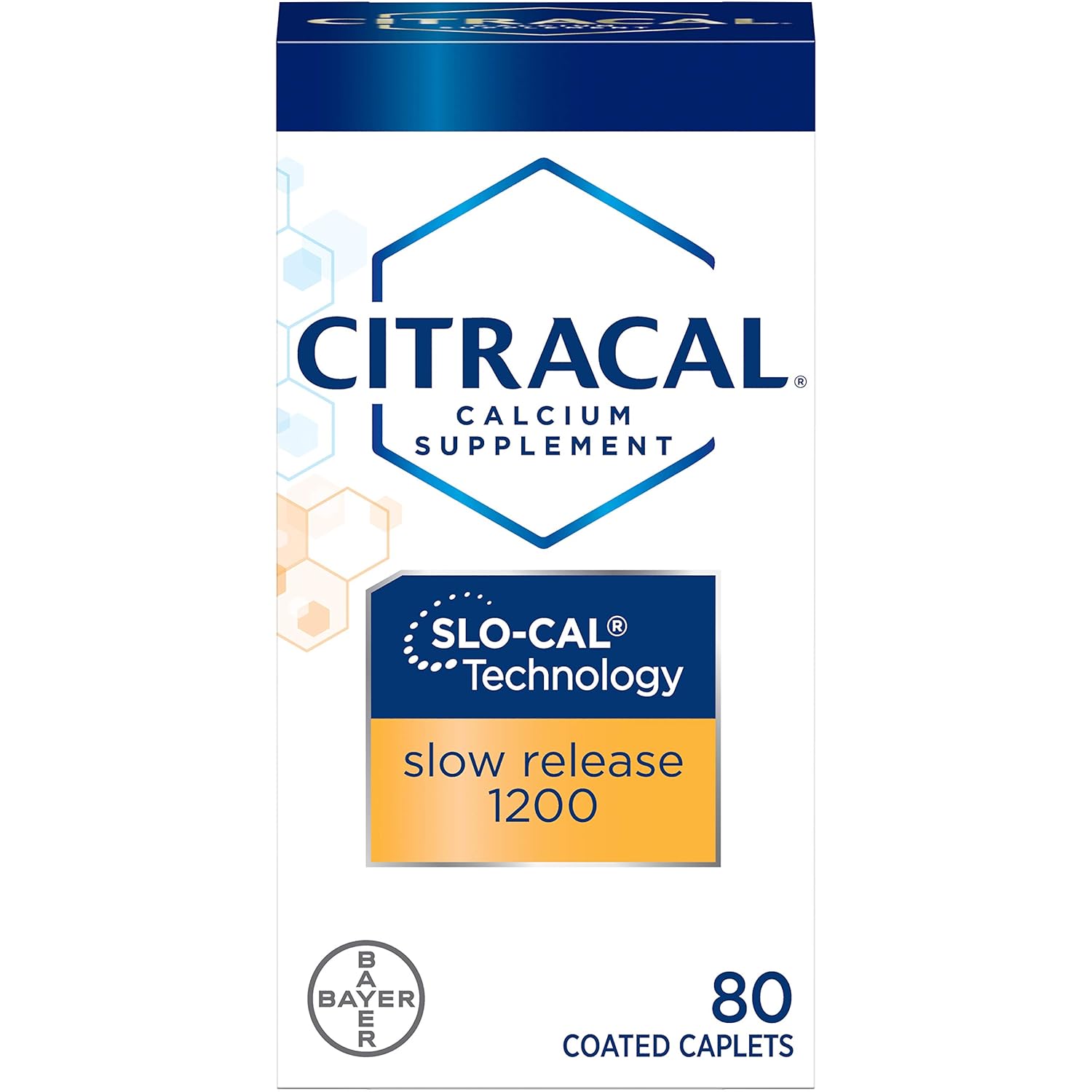 6 Packs of Citracal Calcium + D Slow Release 1200 Tablets - Total of 480 Tablets