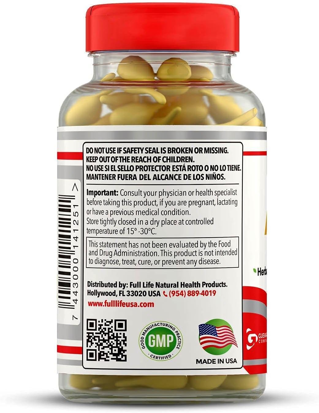 60 Breakable Capsules of Full Life Aloe Vera and Vitamin E for Healthy, Moisturized, and Anti-aging Skincare
