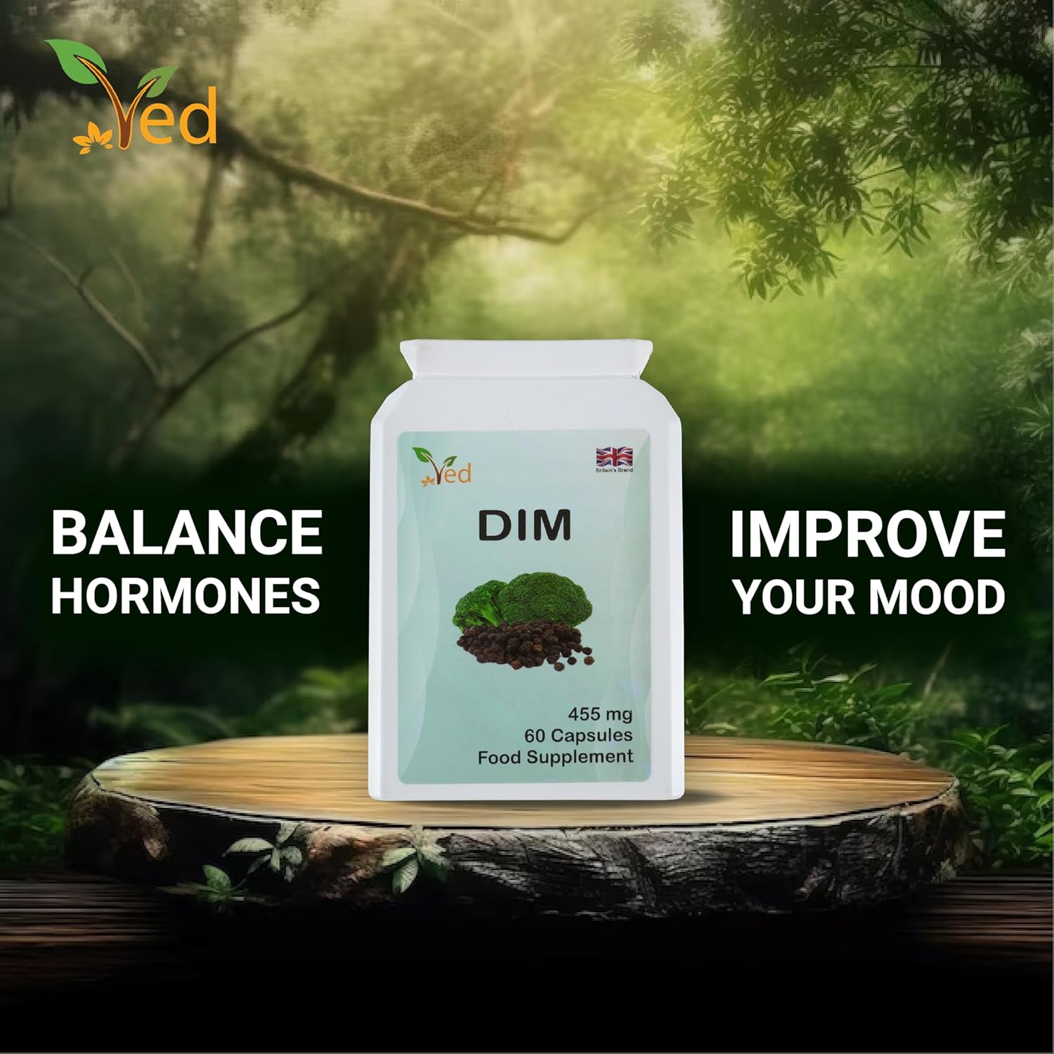 60 Capsules of 455 mg DIM Supplement - 60 Days Supply