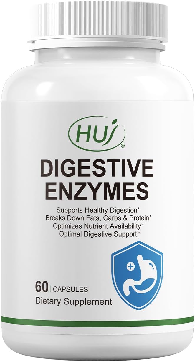 60 Capsules of HUJ Digestive Enzymes Supplement for Optimal Digestive Health