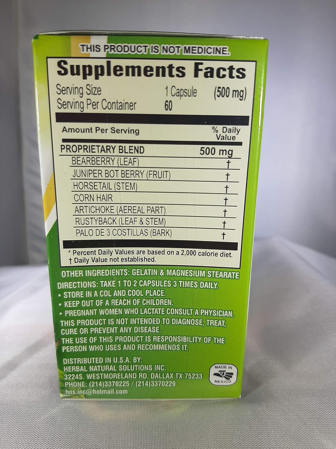 60-Count Herbal Solutions Health RNA Herbal Capsules - 500mg Each