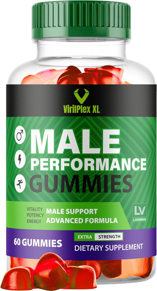 60-Count LIVORKA VirilPlex XL Gummies for Men - 1 Month Supply