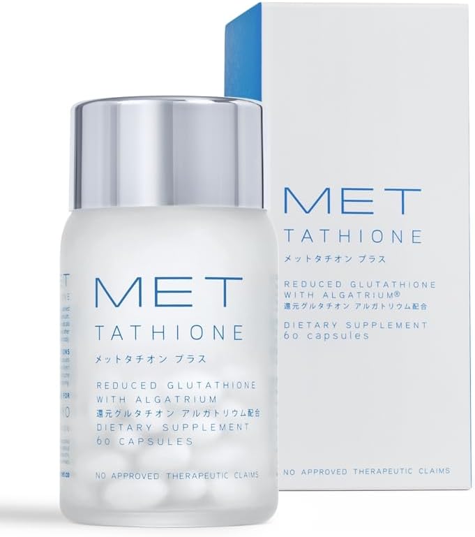 60 Count Met Tathione Authentic Soft Gel Glutathione Capsules with Algatrium