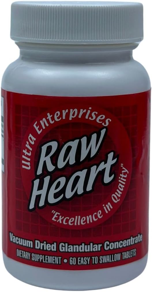 60 Count Ultra Glandulars Raw Heart Supplement for Cardiovascular Health