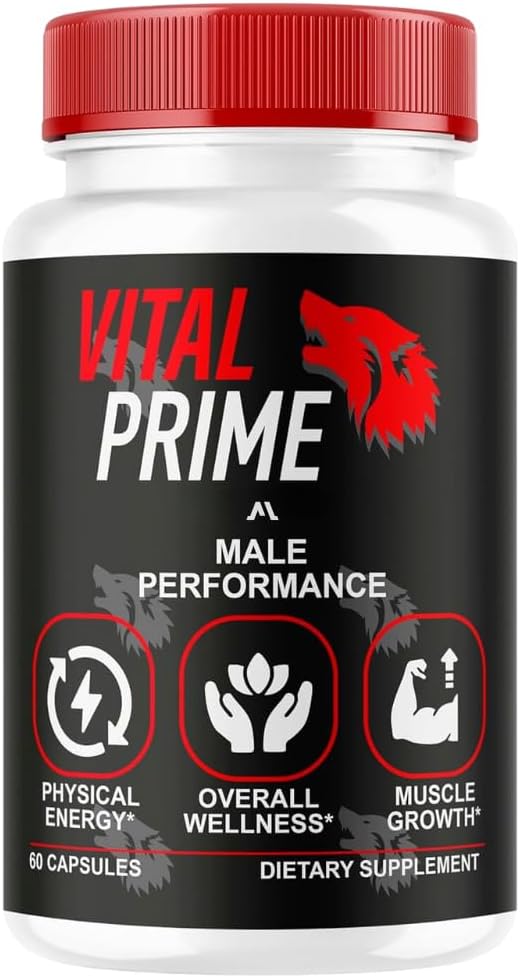 60 Count Vital Prime Capsules for Men - All-Natural Male Health Formula - Official Vital Prime Pills