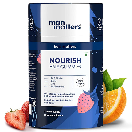 60-Day Supply of Vegan Biotin Hair Gummies with Vitamins A, C, E, Zinc, and DHT Blocker for Strong & Healthy Hair - Strawberry Flavor