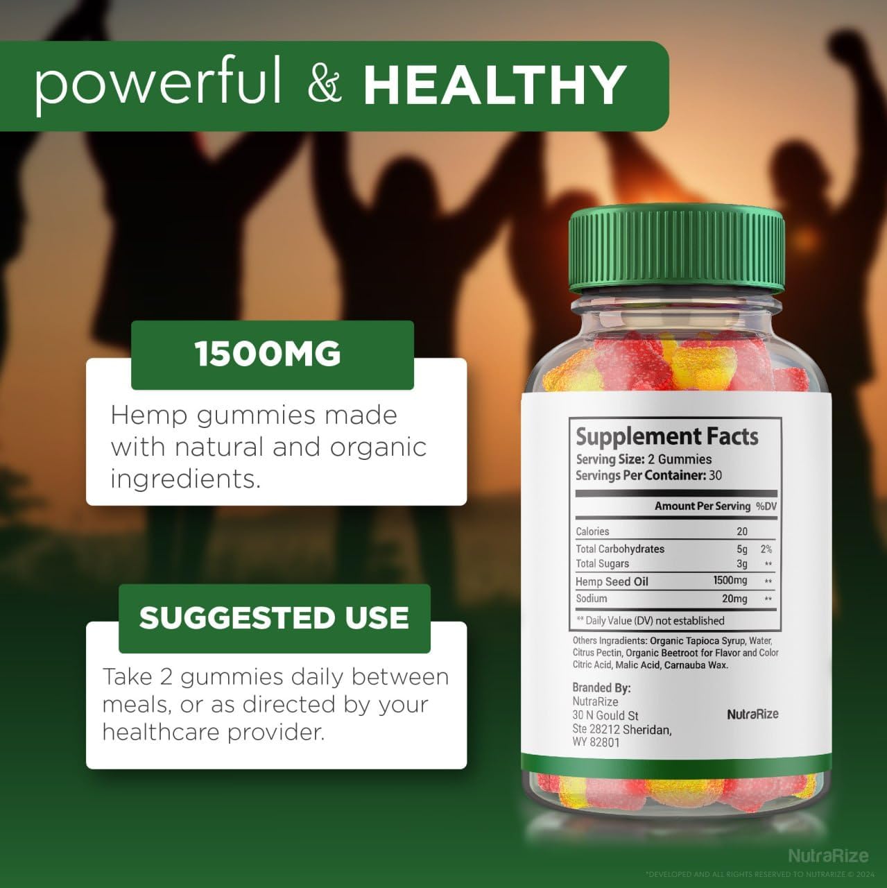60 NutraRize Natural Bliss metabolism booster Gummies for Tranquility & Focus - Reviews & Benefits