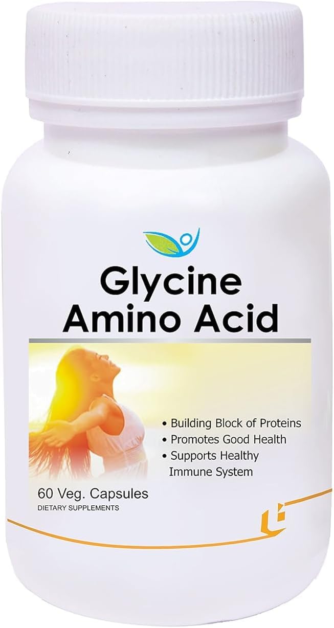 60 Veg Capsules of Generic Nutraceuticals Glycine Amino Acid for Immune Support