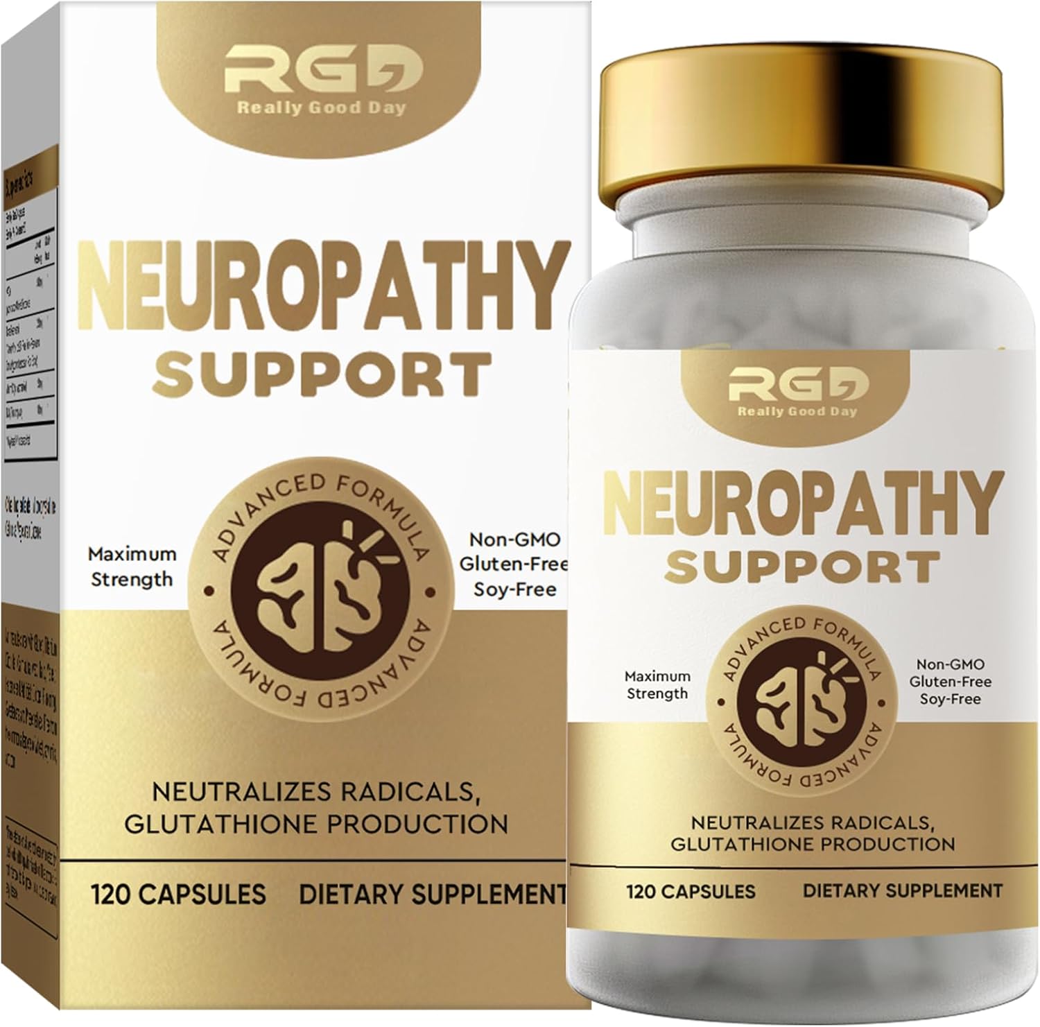 600 mg Alpha Lipoic Acid RGD Nerve Savior for Neuropathy - Nerve Health Support Supplement