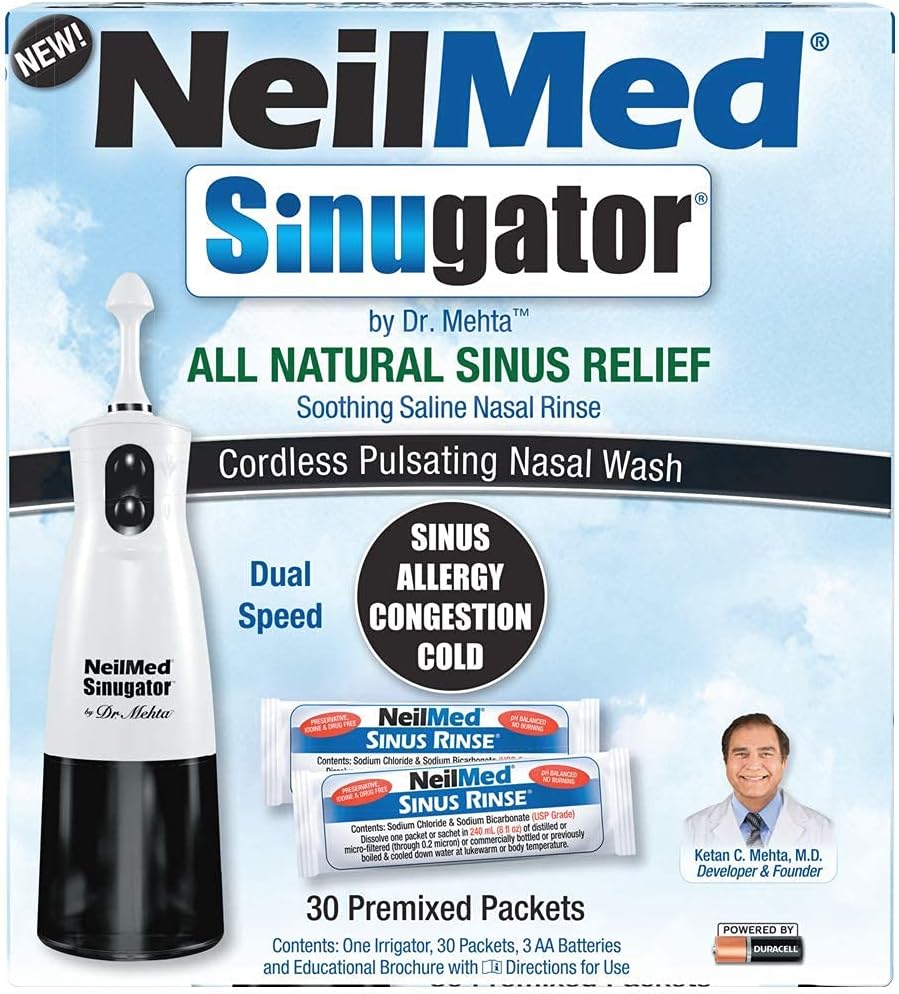 neilmed-sinugator-cordless-pulsating-nasal-irrigator---dual-speed-with-30-premixed-packets-and-batteries---black-1