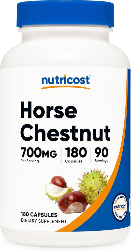 Nutricost Horse Chestnut Extract Capsules - 700mg Per Serving (180 Capsules, 90 Servings) - Non-GMO, Vegan Supplement - Espot.com.au