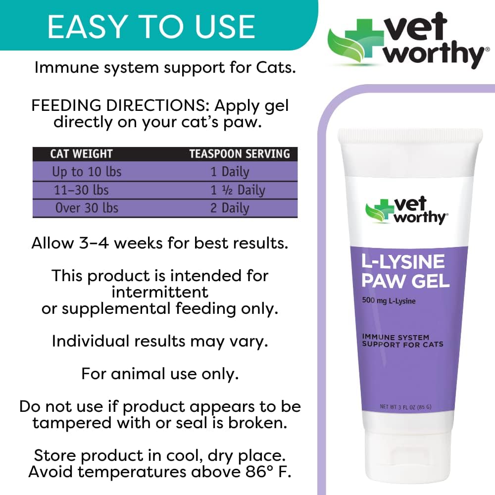 salmon-flavored-l-lysine-paw-gel-for-cats---immune-system-support-and-overall-health---3oz-cat-supplement-5