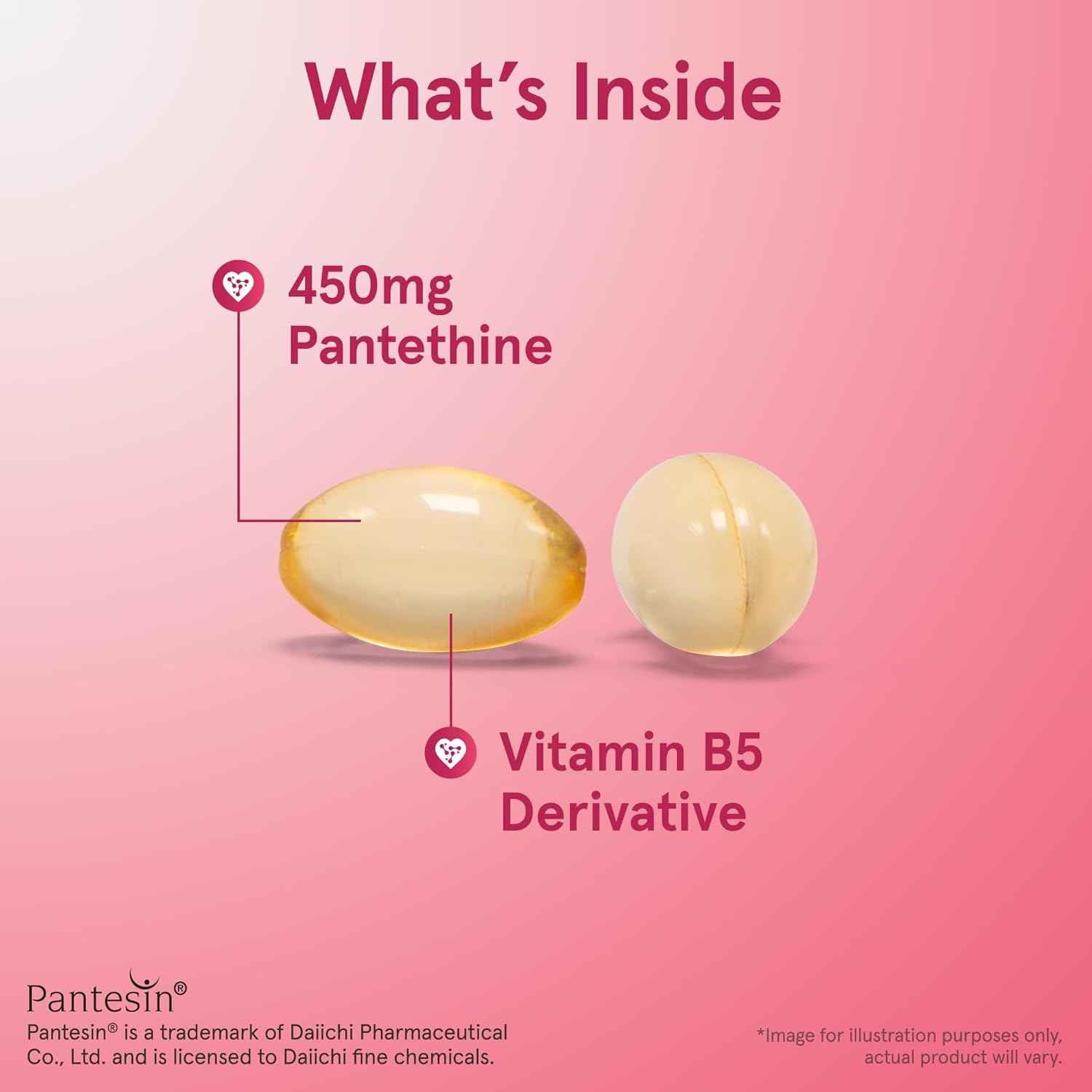 Pantethine 450mg Softgels - Coenzyme A Precursor - Heart Health & Metabolism Support - Pantothenic Acid Supplement - 60 Servings