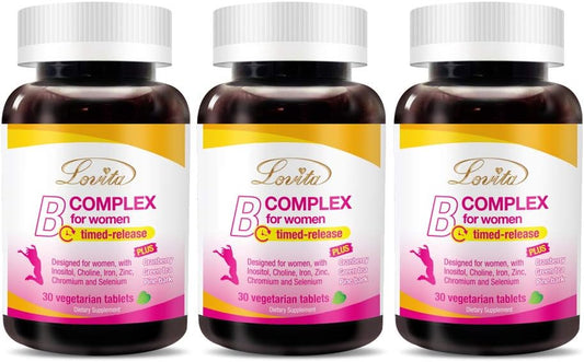 high-potency-vitamin-b-complex-for-women-with-iron-vitamin-c-cranberry-green-tea---timed-release-energy-boost---90-vegetarian-tablets-1