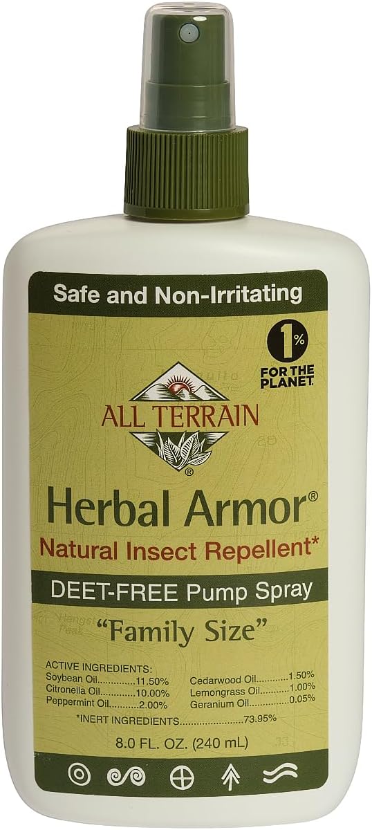 8oz All-Natural Plant-Based Insect Repellent Pump Spray - DEET-Free Bug Protection for Family and Pets - Outdoor Safe Formula - Espot.com.au