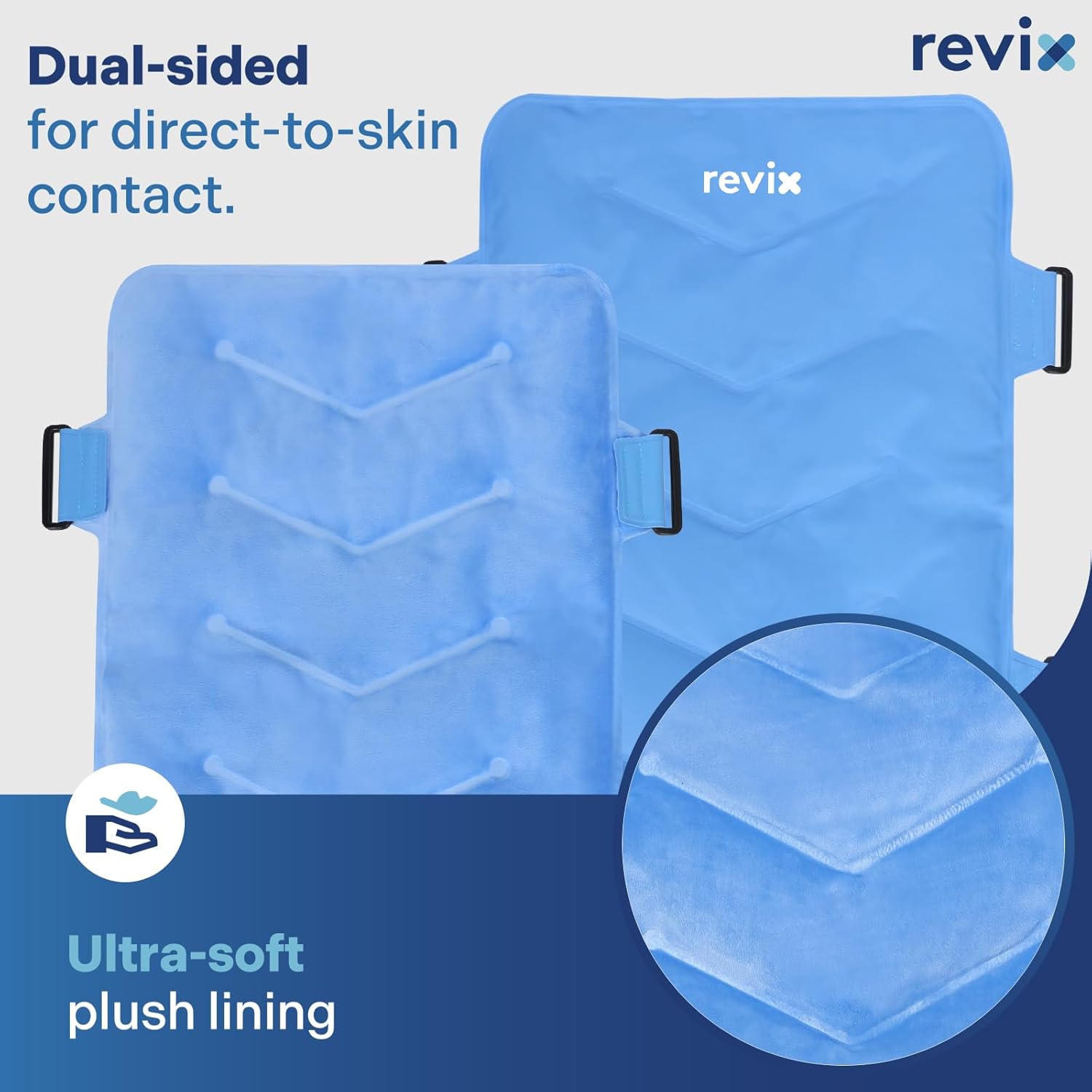Large Gel Ice Wrap for Back Pain Relief - REVIX Full Back Ice Pack for Flexibility and Mobility with Cold Compression Therapy - Reusable XXL Size - Espot.com.au