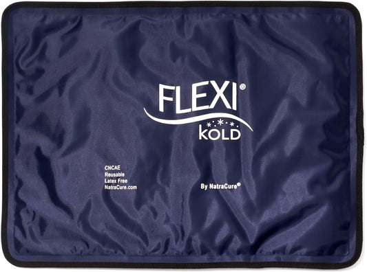 Large FlexiKold Gel Ice Pack (10.5" x 14.5") - Reusable Ice Pack for Injuries, Back Pain Relief, Knee & Shoulder, Post Surgery - NatraCure 6300-COLD - Espot.com.au