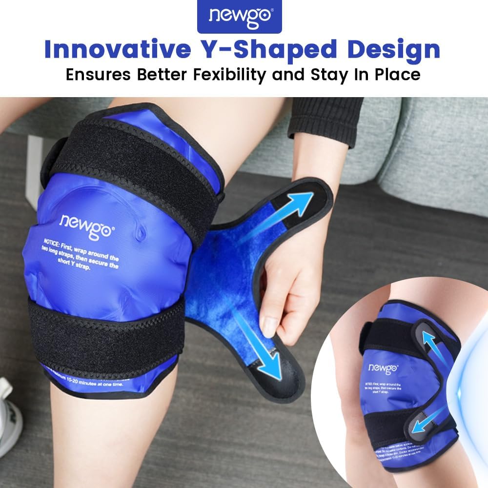 Reusable Gel Ice Pack Wrap for Knee Surgery Recovery - Cold Therapy for Injuries, Pain Relief, Swelling, Bruises - Fits Entire Knee - Espot.com.au