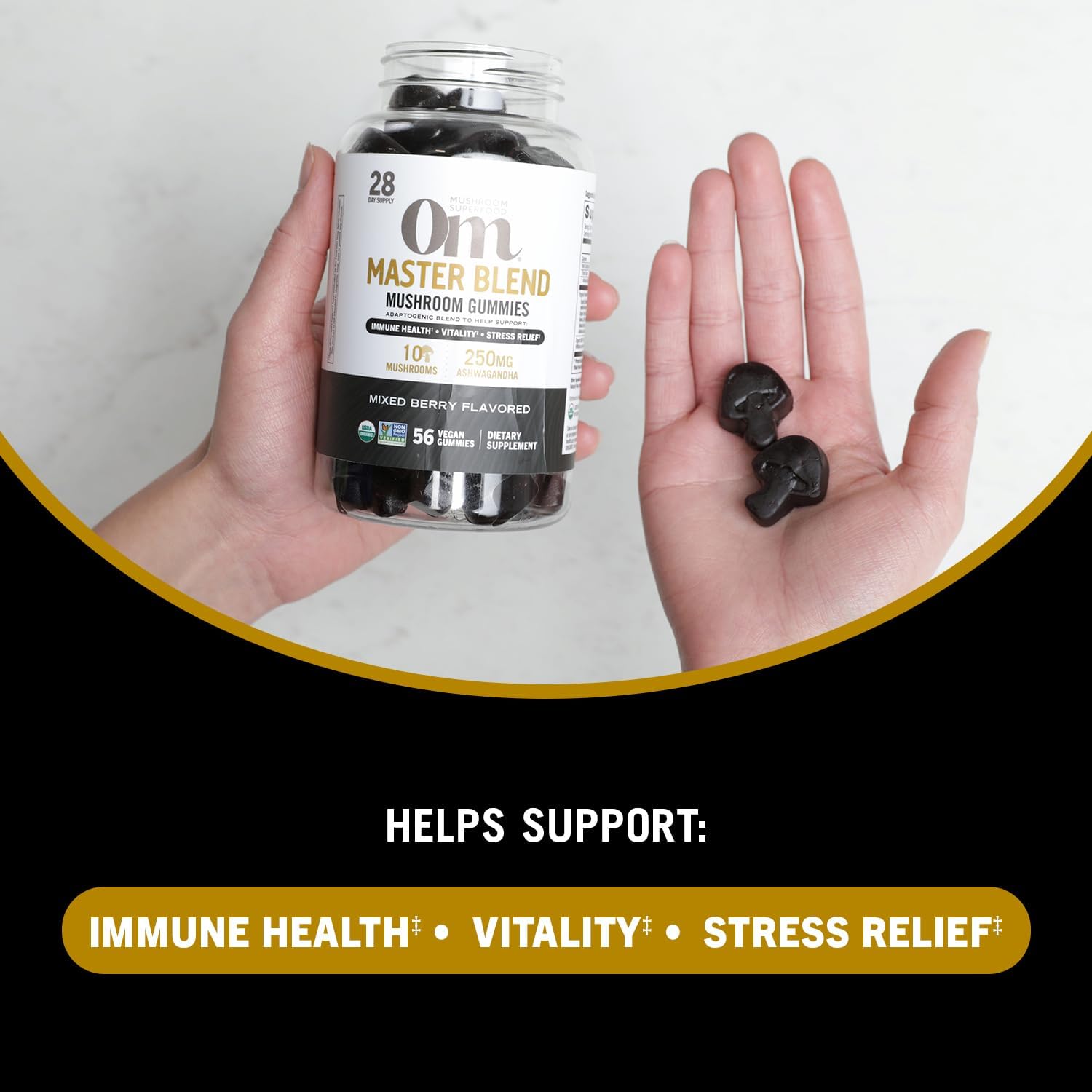 om-mushroom-superfood-master-blend-gummies---56-count-mixed-berry---10-mushroom-complex-with-lions-mane-chaga-cordyceps---adaptogens-for-immune-health-vitality-stress-relief-3