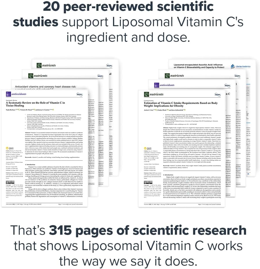 High Absorption Liposomal Vitamin C Supplement for Immune System Support - 60 Capsules for Men and Women - Espot.com.au