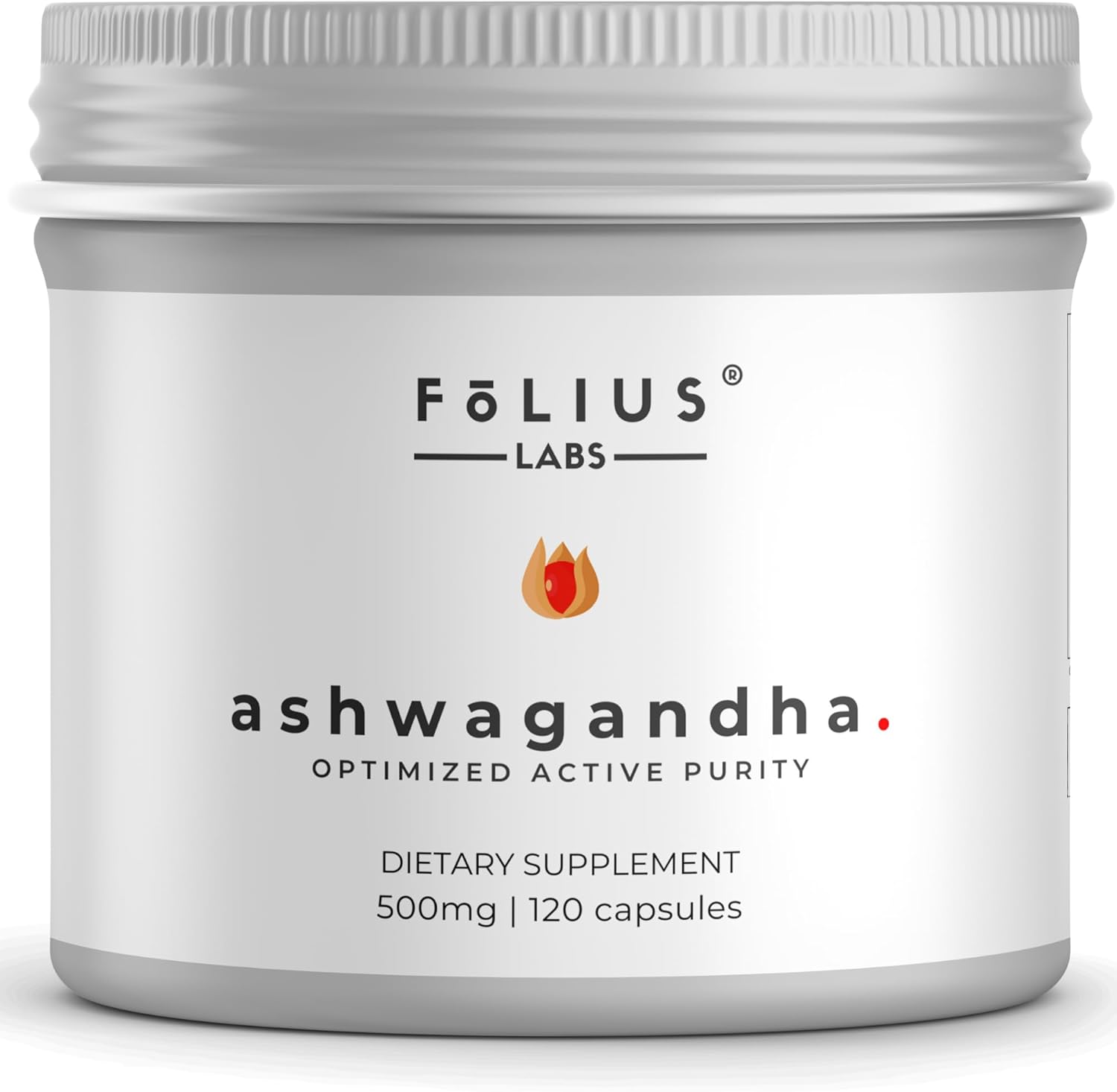 FOLIUS LABS Ashwagandha Supplement - 500mg Full Spectrum Root Extract for Energy & Stress Relief - Natural Mood Support - 120 Capsules - Espot.com.au