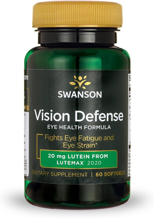 Vision Defense Antioxidant Supplement with Lutein, Zeaxanthin, Astaxanthin, Broccoli & Bilberry Extracts - 60 Softgels - Eye Health Support - Espot.com.au