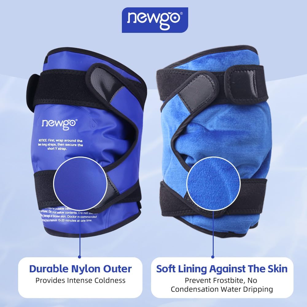 Reusable Gel Ice Pack Wrap for Knee Surgery Recovery - Cold Therapy for Injuries, Pain Relief, Swelling, Bruises - Fits Entire Knee - Espot.com.au