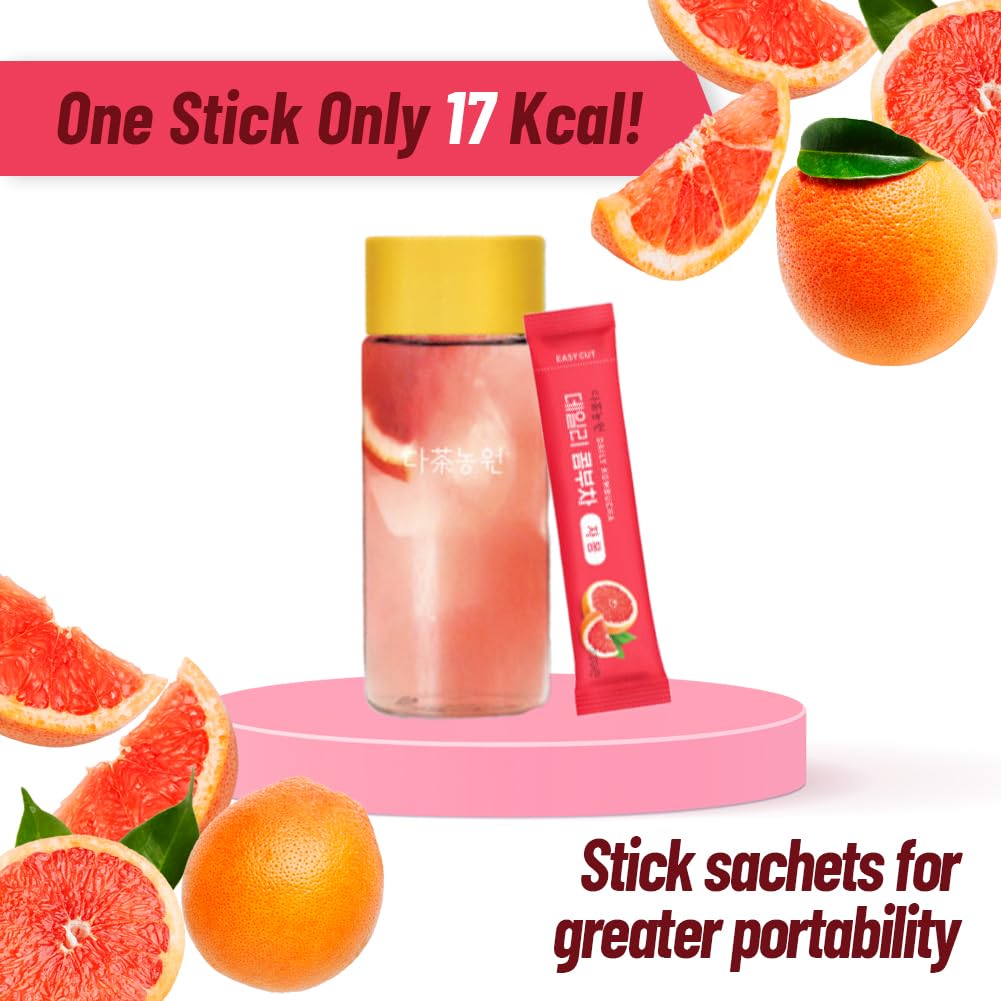 gut-healthy-kiwi-kombucha-tea-powder-mix-with-probiotics-prebiotics---zero-sugar-sparkling-beverage-for-iced-or-hot-tea-workout-tea---20-sticks-in-reusable-bottle-set---grapefruit-flavor-5