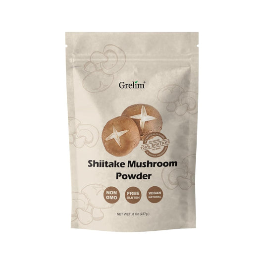 Shiitake Mushroom Powder 8 Oz - Gluten-Free, Non-GMO, No Additives - Ideal for Sauce, Soup, Mushroom Coffee - 227g - Espot.com.au