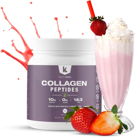 grass-fed-collagen-peptides-powder-for-hair-skin-nails-joints---type-1-3-supplement---strawberries-ncream-flavor---397g---30-servings---teamketo-1