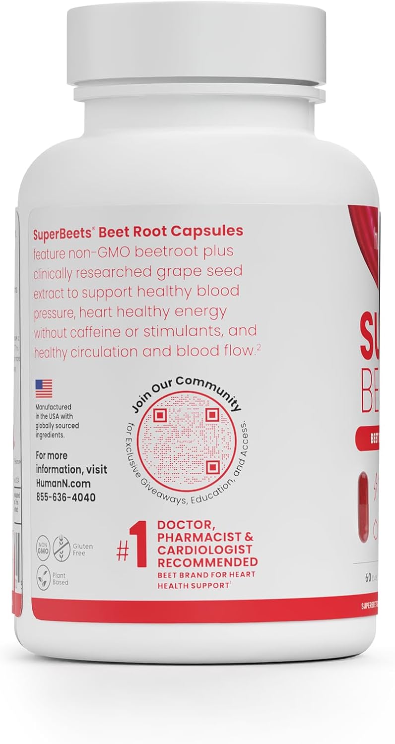 superbeets-beet-root-capsules-1000mg---nitric-oxide-support-for-heart-health-blood-pressure---non-gmo-beetroot-powder-antioxidants---180-count-6