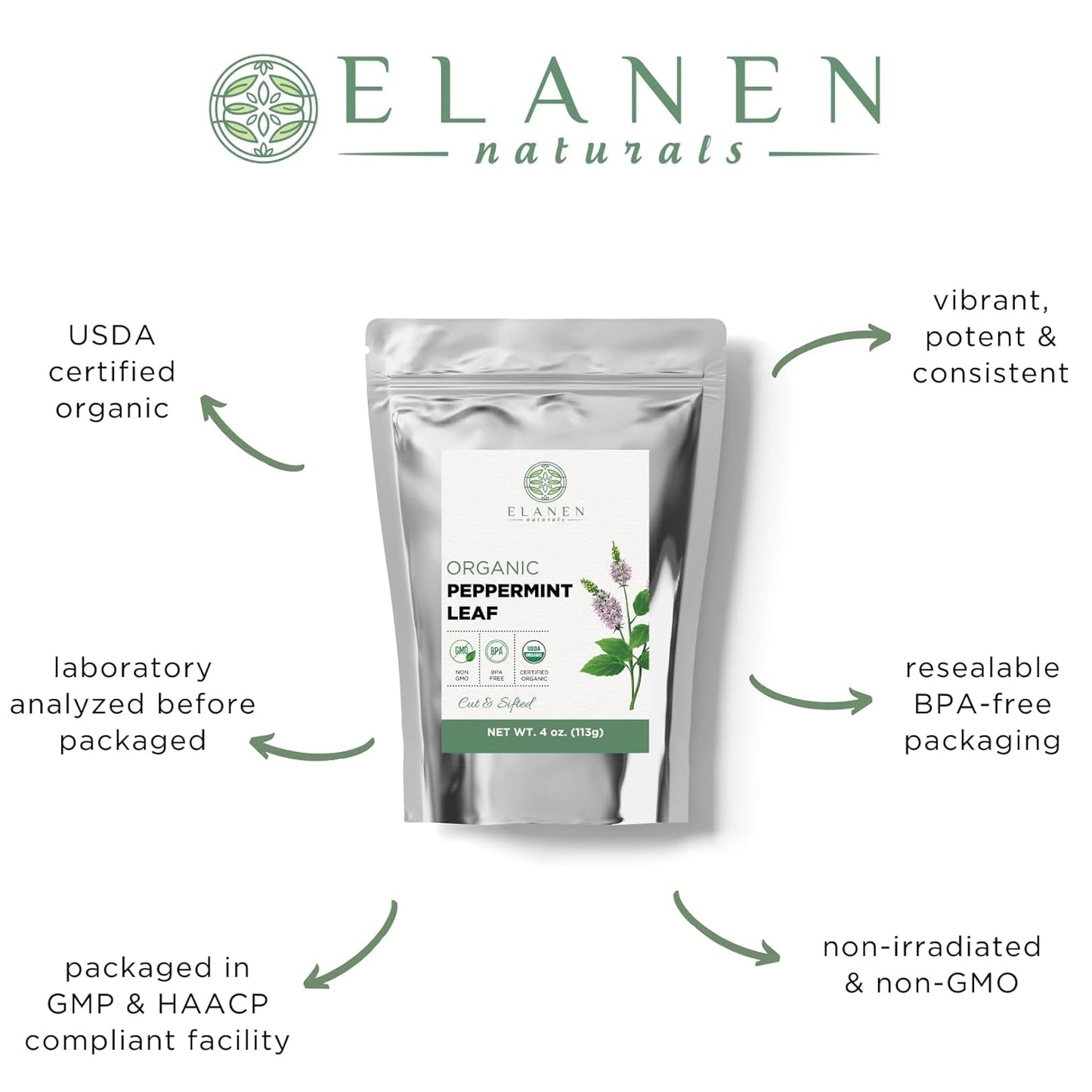 usda-certified-organic-peppermint-leaves-tea---4-oz-113g-loose-leaf---elanen-naturals-dried-mint-tea-bulk---cut-sifted-mint-2